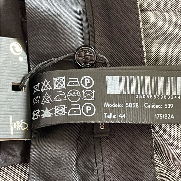 Massimo Dutti Fil-À-Fil Grey Darted Suit Trousers - Picture 13 of 15